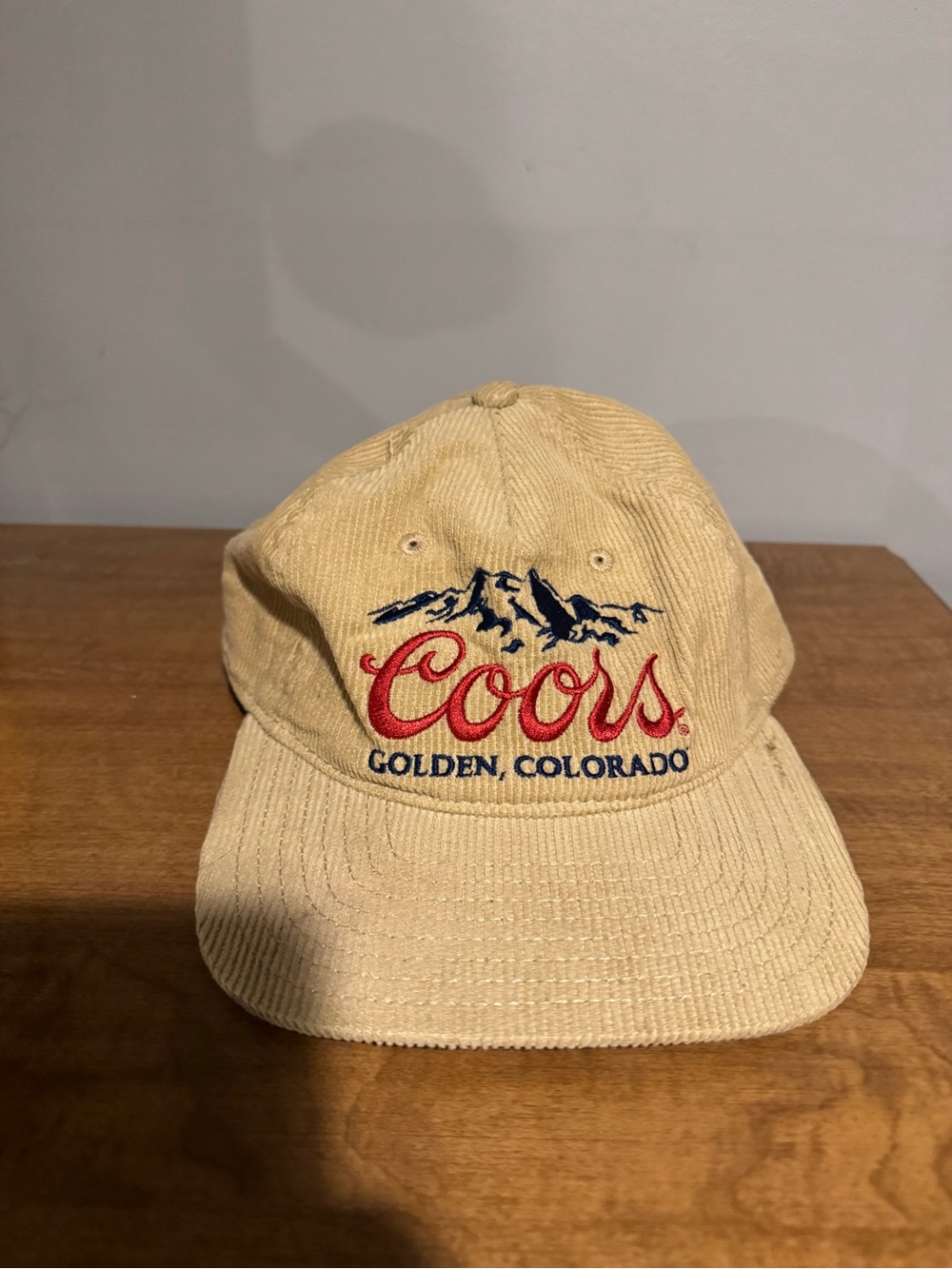 Coors Golden Colorado Tan Corduroy Baseball Cap. Open To Offers